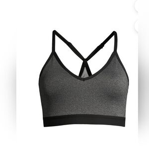 Athletic Works NEW Charcoal Gray Heather Mesh Back Sports Bra - (12-14) 2038